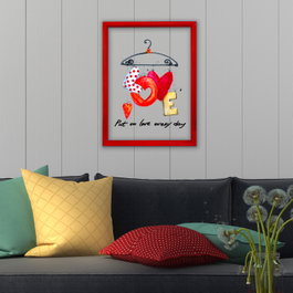 Wallity Cuadro Decorativo Enmarcado Multicolor 32 x 42 cm